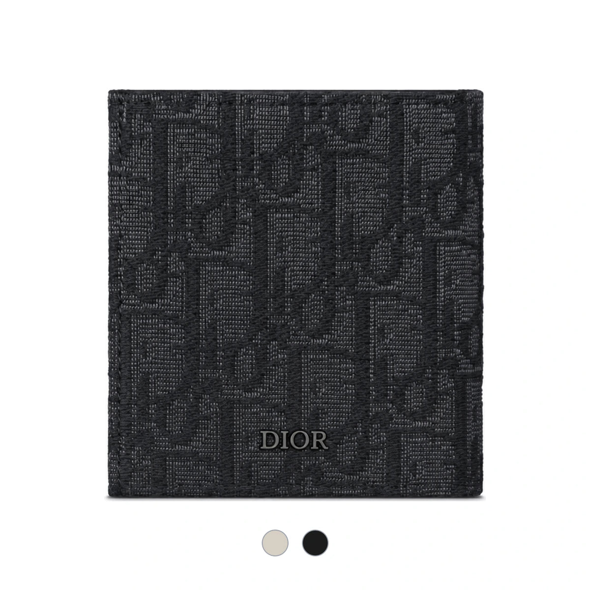 DIOR Beige Vertical Bifold Wallet Unisex Leather