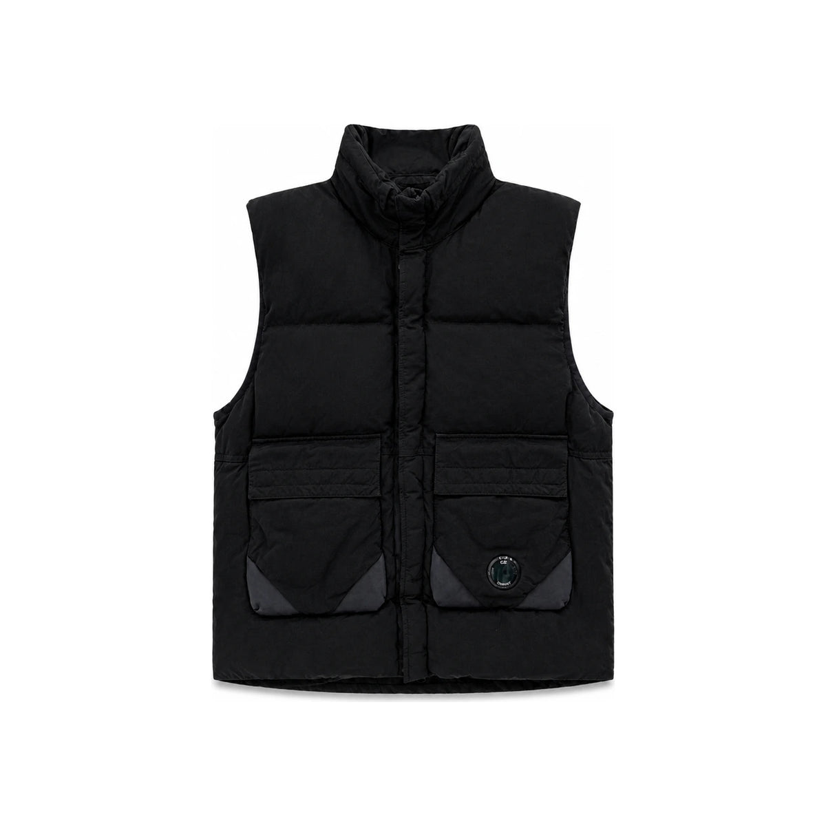 CP Company Chrome-R Lens Badge Puffer Vest Black Men’s