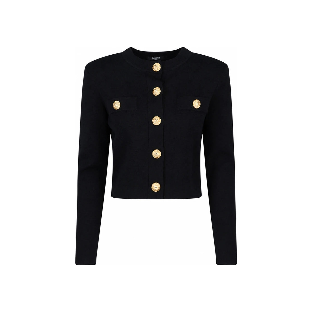 Balmain Black Knit Cardigan Women’s GF1KL000KJ430PA
