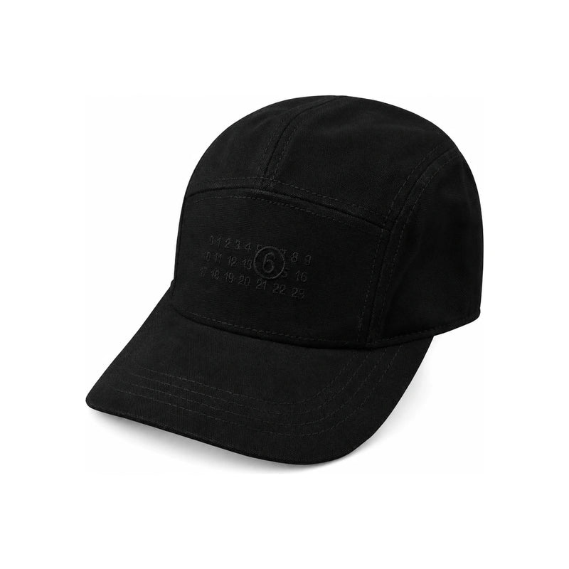 MM6 Black Cotton Logo Baseball Cap