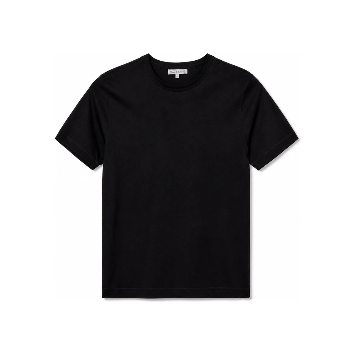 Merz b. Schwanen Short Sleeve T-Shirt Men’s White Cotton 2M15 99 DEEP BLACK DOM