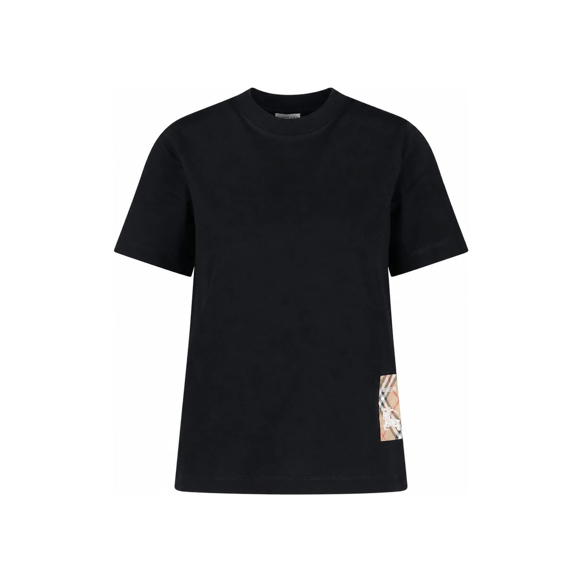 BURBERRY Black Short Sleeve Cotton T-Shirt