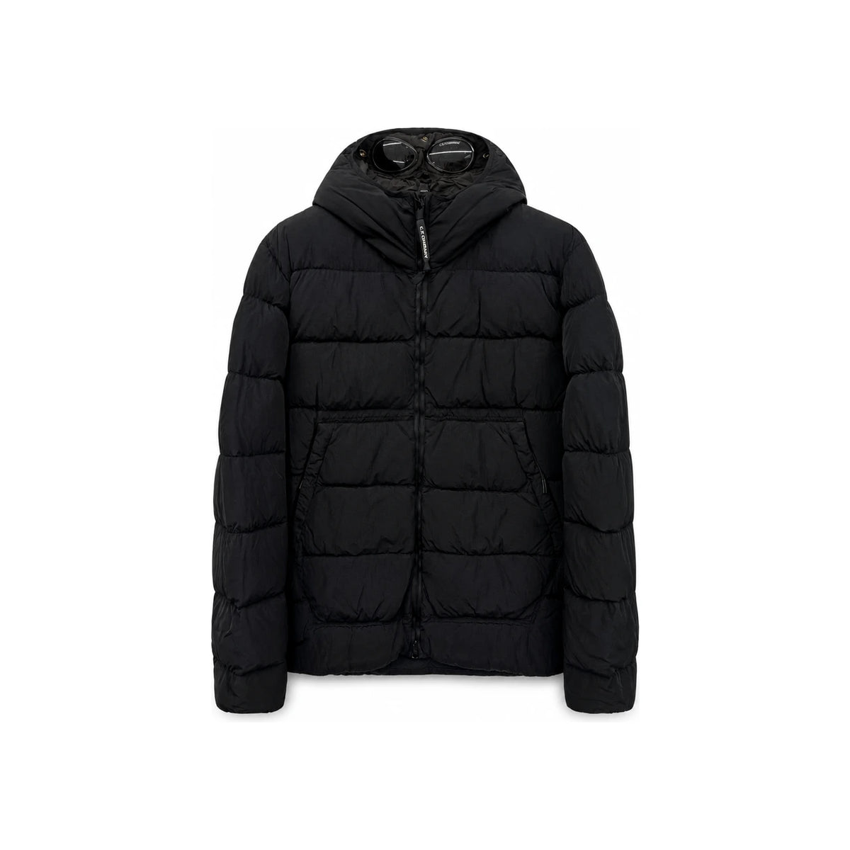 CP Company Chrome-R Goggle Hooded Down Jacket Black Unisex