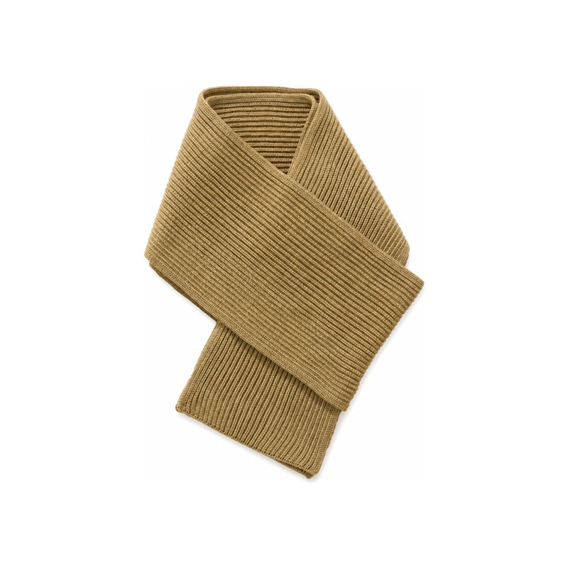 ANDERSEN-ANDERSEN Ribbed Wool Wide Scarf Camel