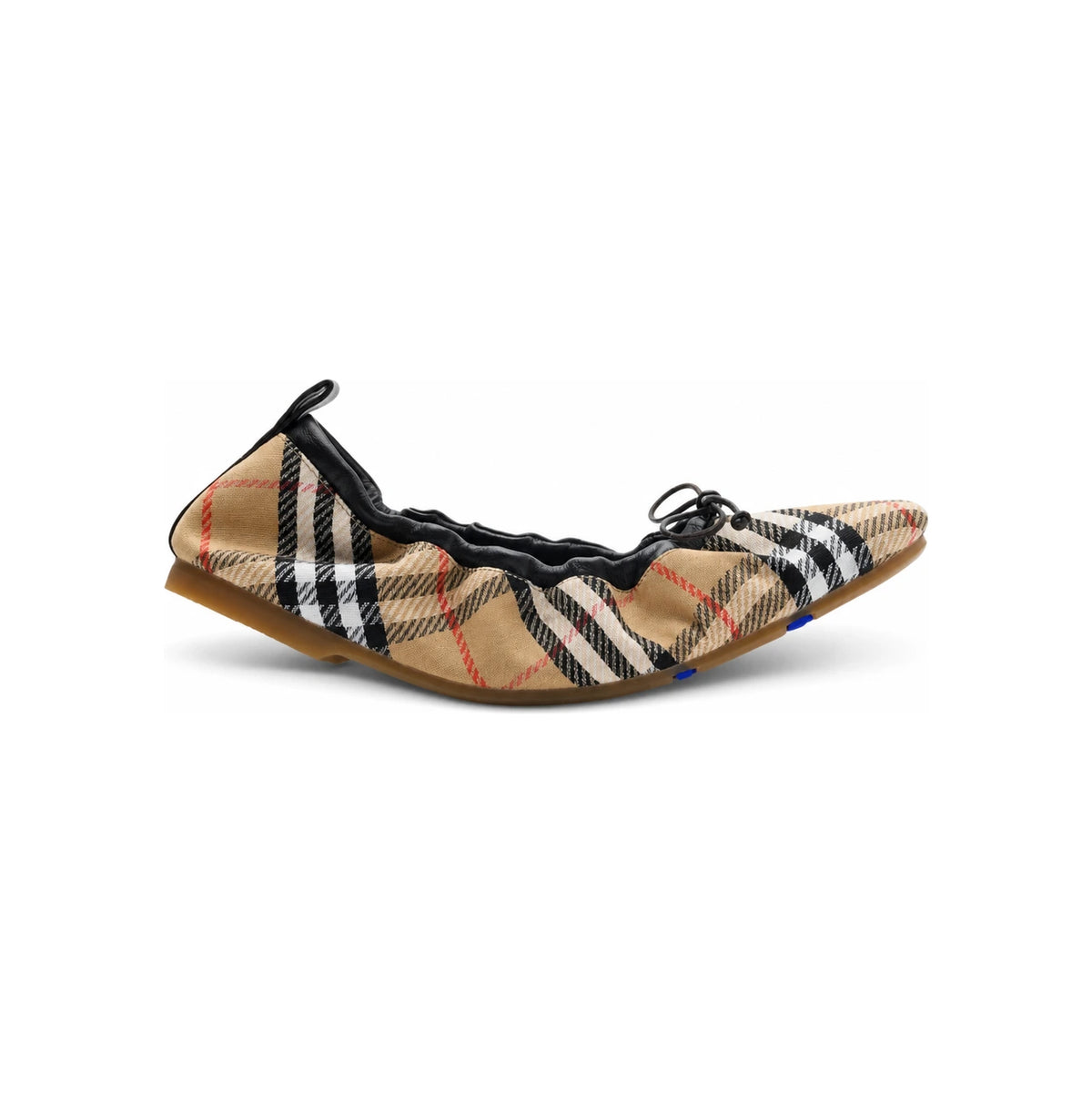 BURBERRY Leather Flat Shoes Women’s Classic Ballet Flats Black