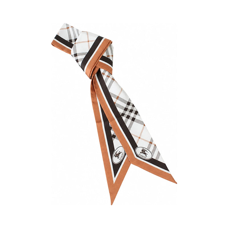 BURBERRY Check Silk Skinny Scarf for Women 8120320