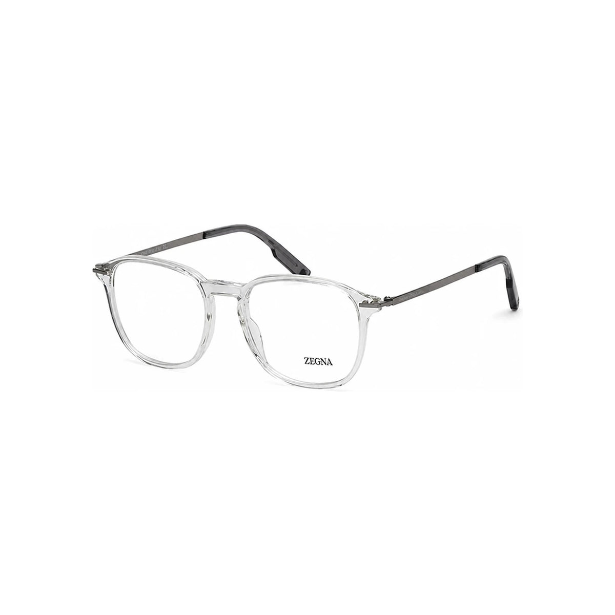 Zegna Transparent Acetate Square Eyeglass Frames Unisex EZ5229 026