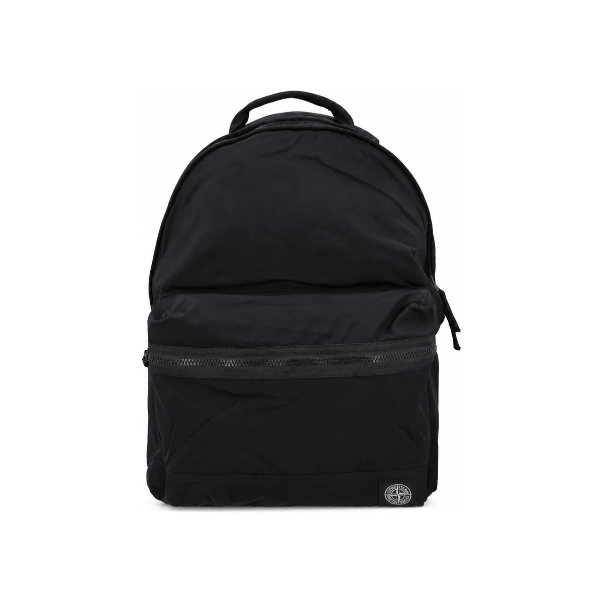 STONE ISLAND Mini Logo Patch Backpack Black Men's