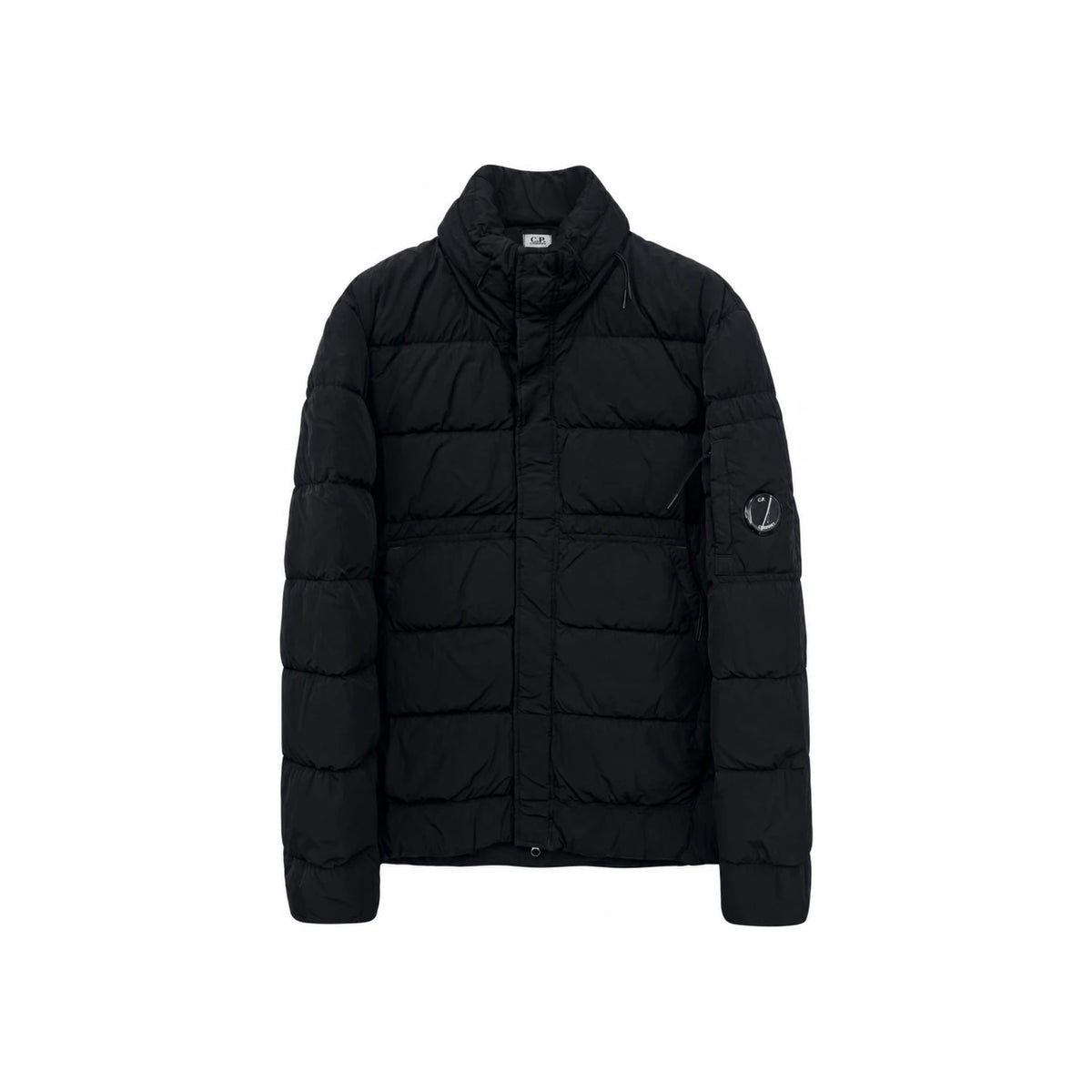 CP Company Chrome-R Lens Badge Down Puffer Jacket Black Unisex