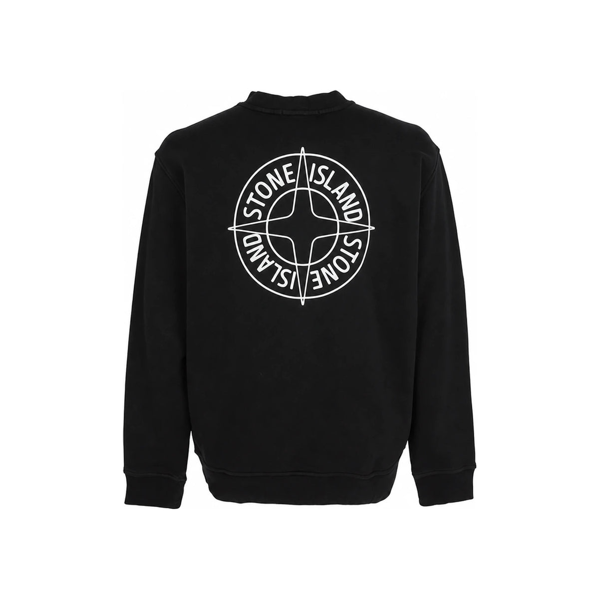 STONE ISLAND Black Cotton Fleece Crewneck Sweatshirt Me L1S156100001 S0283 V0029