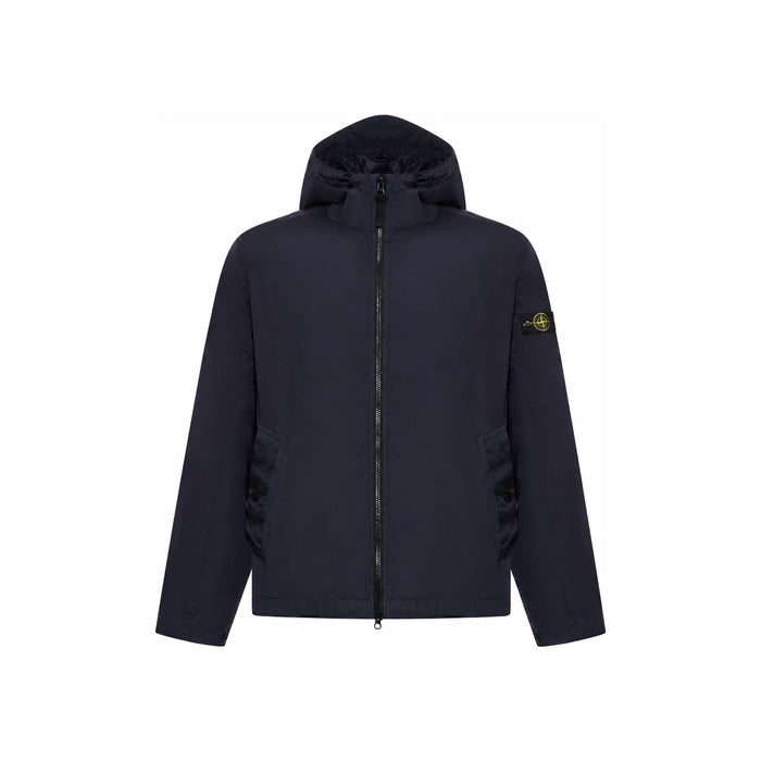 STONE ISLAND Crinkle Reps Hooded Windbreaker Jacket Navy