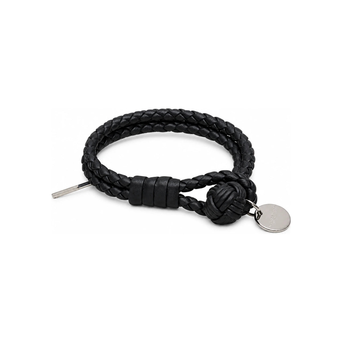 Bottega Veneta Tourmaline Leather Woven Bracelet