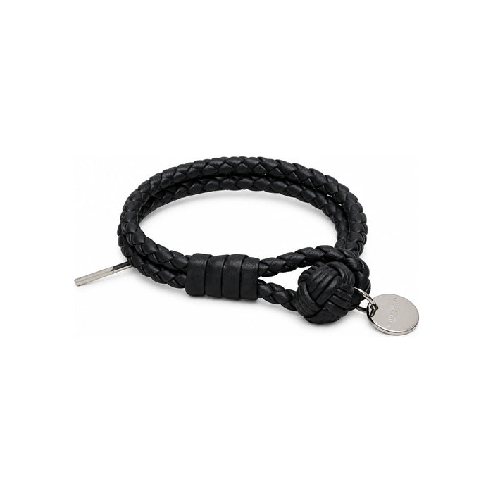 Bottega Veneta Tourmaline Leather Woven Bracelet