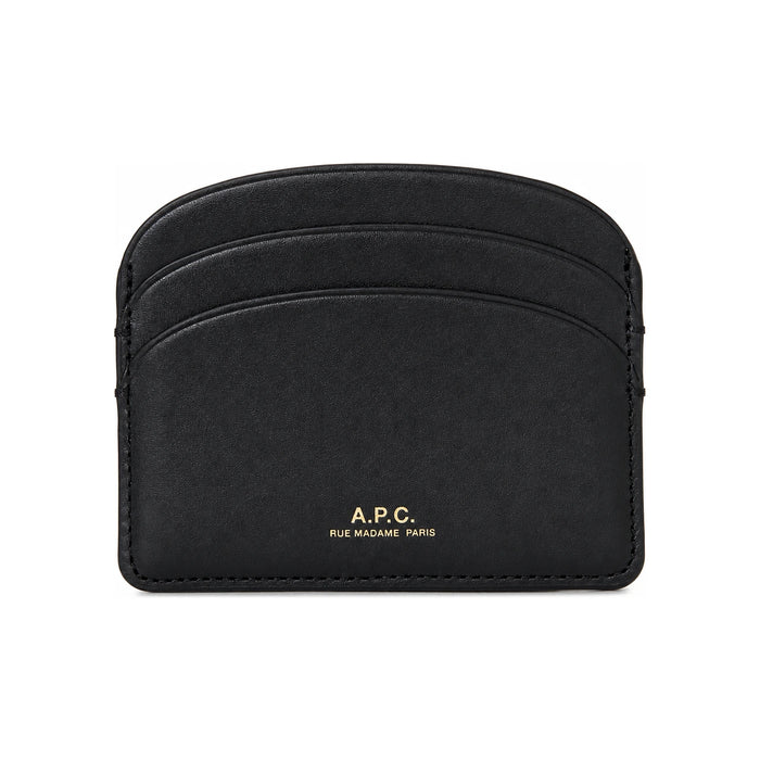 A.P.C. Demi-Lune Black Leather Card Holder