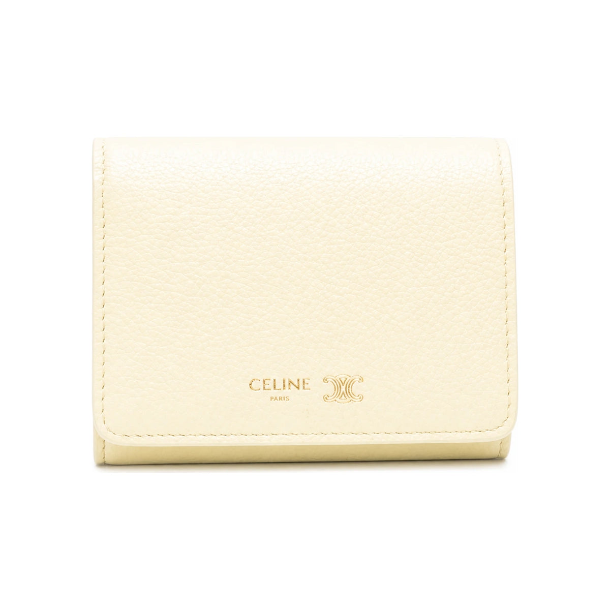 CELINE Green Leather Card Holder Wallet