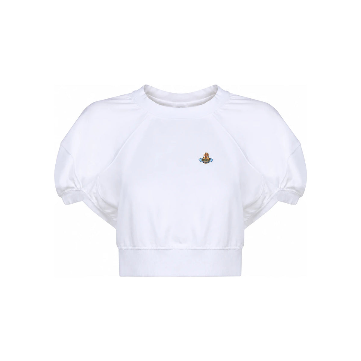 Vivienne Westwood ORB Logo Football Crop T-Shirt White