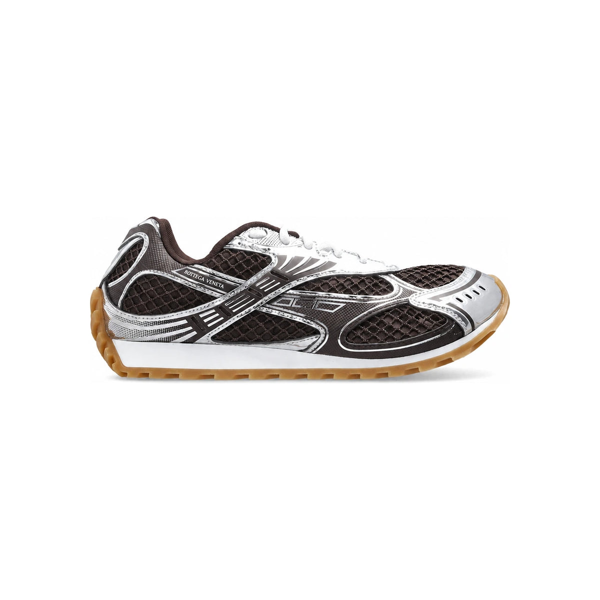 Bottega Veneta Orbit Brown Leather Low-Top Sneakers for Men