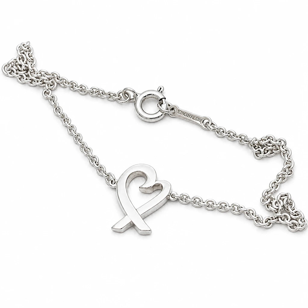 Tiffany & Co 925 Sterling Silver Loving Heart Bracelet 92 5