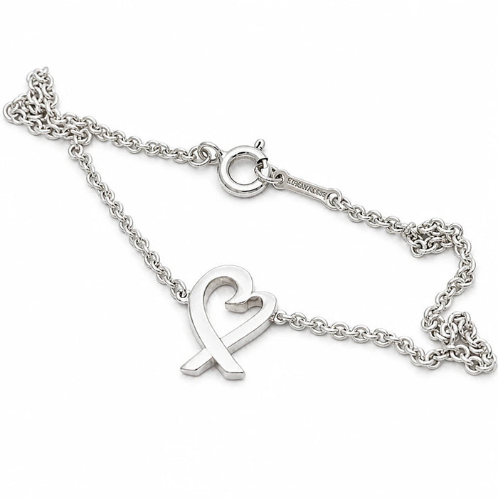 Tiffany & Co 925 Sterling Silver Loving Heart Bracelet 92 5