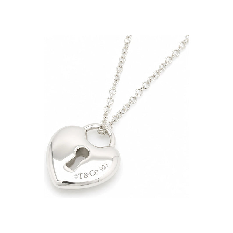 Tiffany & Co 925 Heart Mini Padlock Silver Necklace 92 5