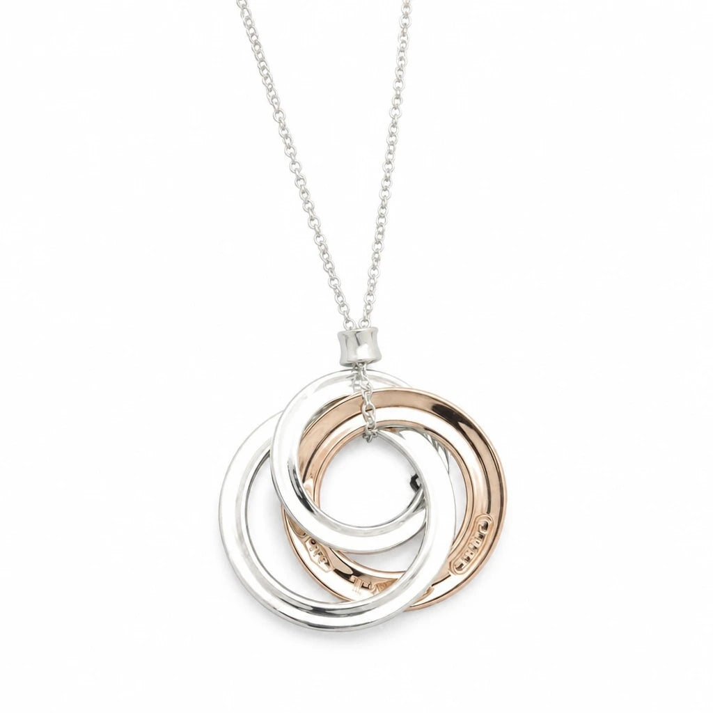 Tiffany & Co 925 Silver and Rubedo Trinity Pendant Necklace 92 5