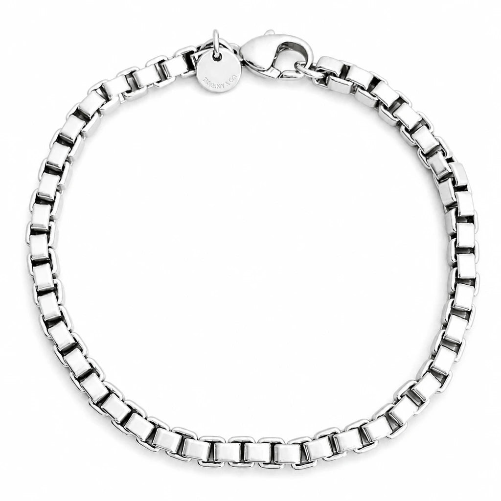 Tiffany & Co 925 Sterling Silver Venetian Link Bracelet 21cm Unisex