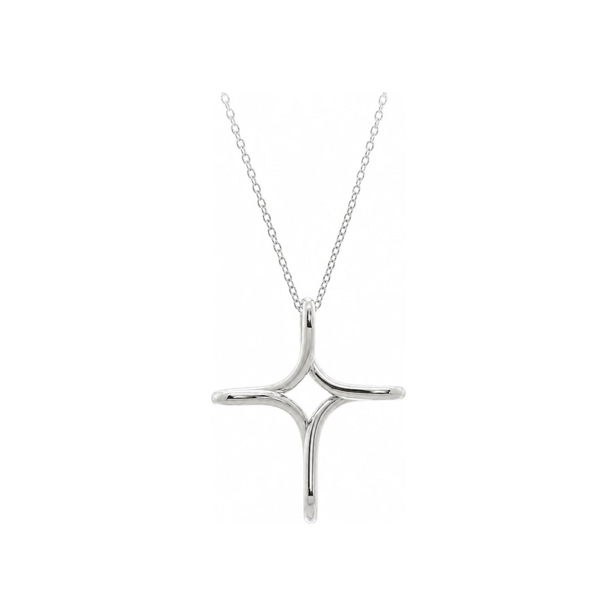 Tiffany & Co 925 Sterling Silver Cross Pendant Necklace 92 5