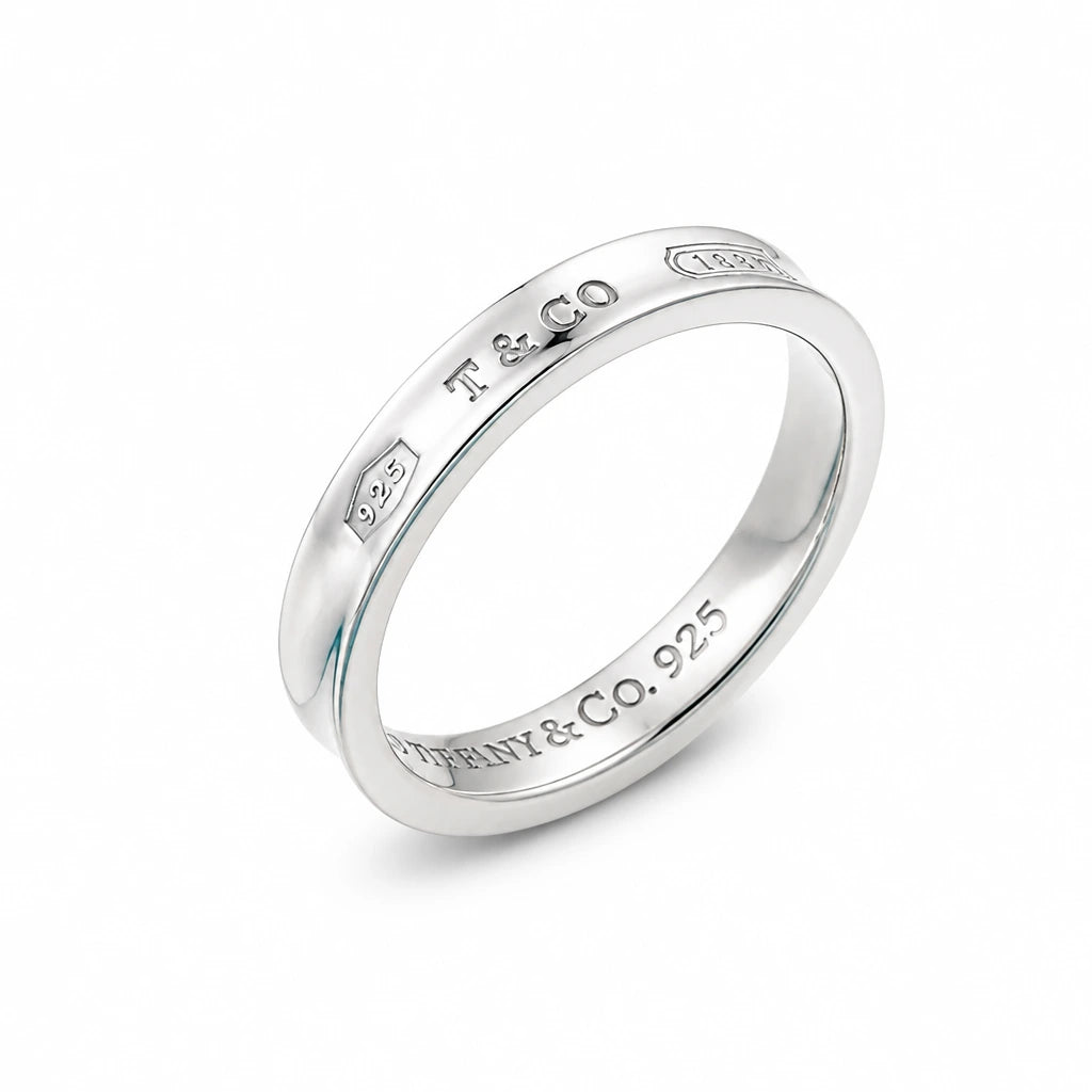 Tiffany & Co Sterling Silver 1837 Narrow Ring Unisex