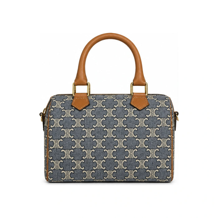 CELINE Triomphe All Over Jacquard Boston Small Shoulder Bag 113772U29 07PM