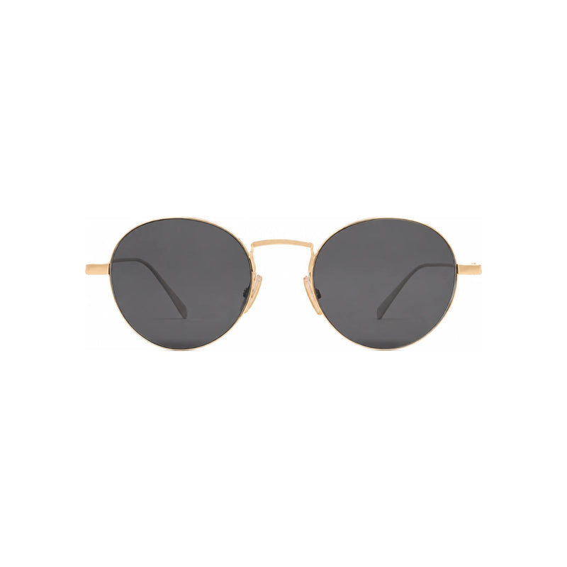 CELINE Metal Frame Light Gold Smoke Lens Sunglasses 4S346CMLB 35LS