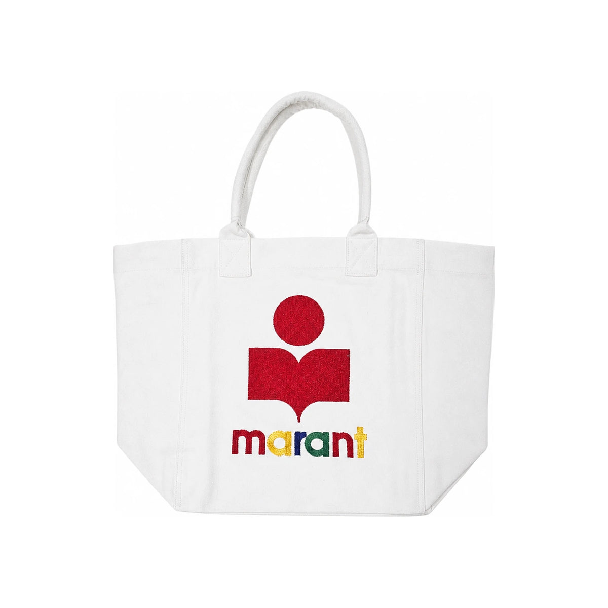 Isabel Marant Yenky White Rainbow Canvas Shoulder Tote Bag PM0020