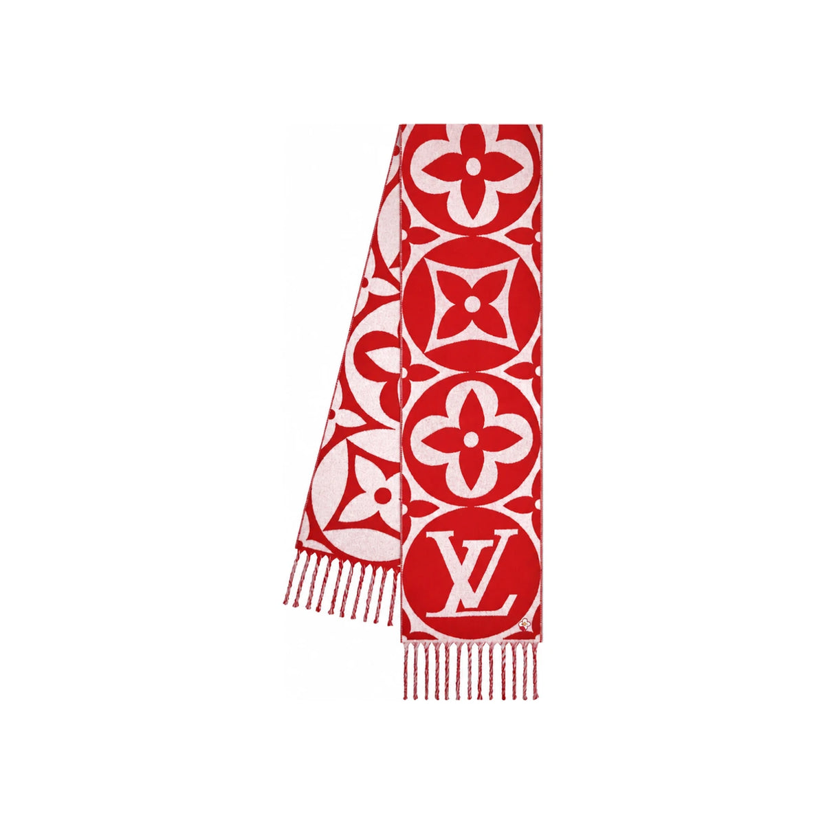 Louis Vuitton Luna New Year Vivienne Medallion Red Scarf
