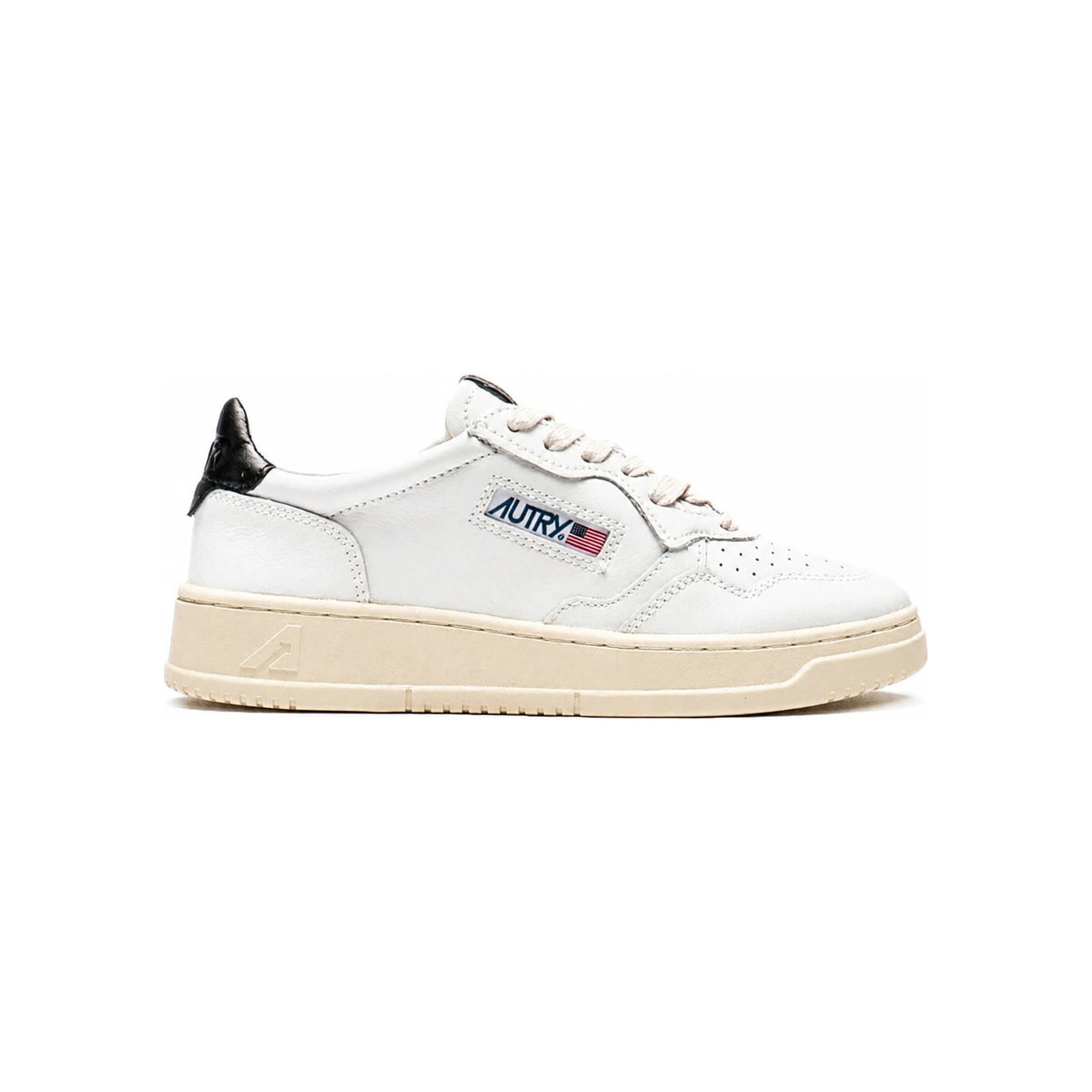 AUTRY Women’s Medalist Low-Top Sneakers White with Black Tab