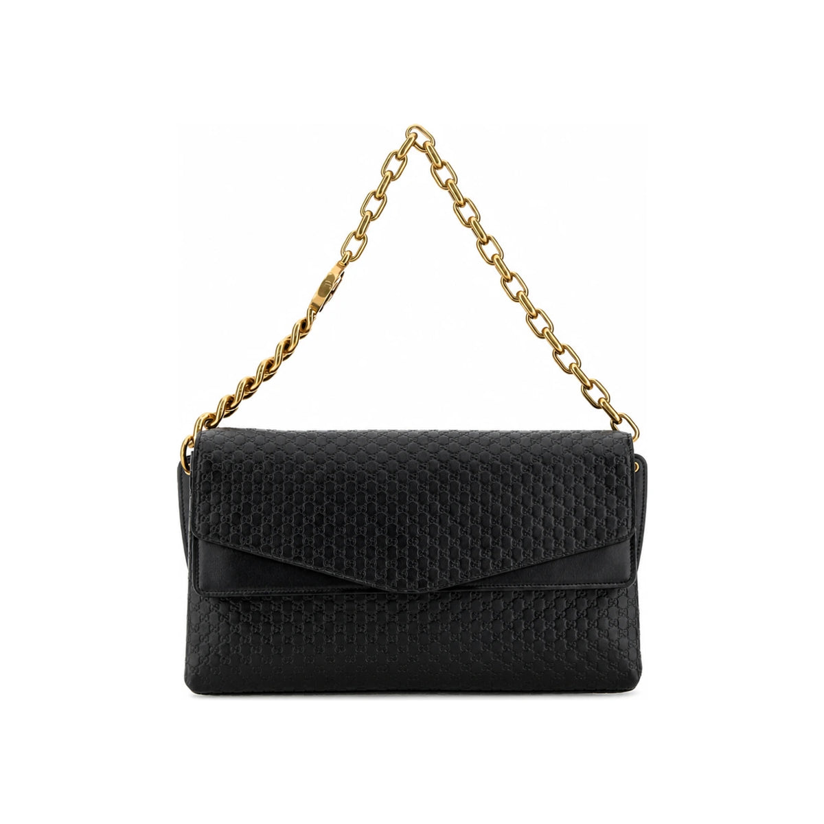GUCCI Black Leather Shoulder Bag