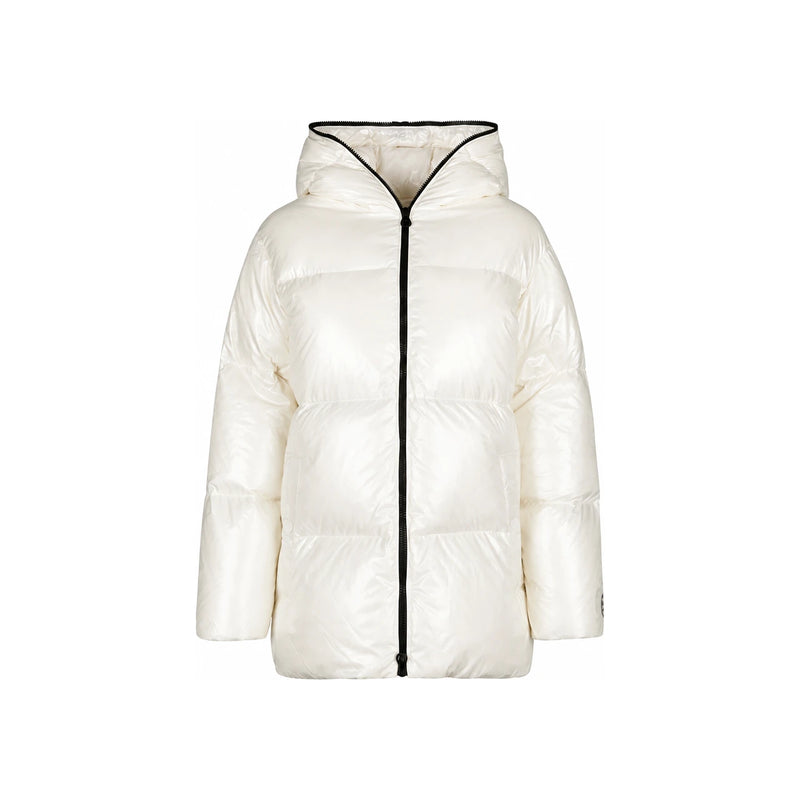 Duvetica CALLIA Logo Patch Hooded Puffer Jacket White VDDJ10126I0001 WHS
