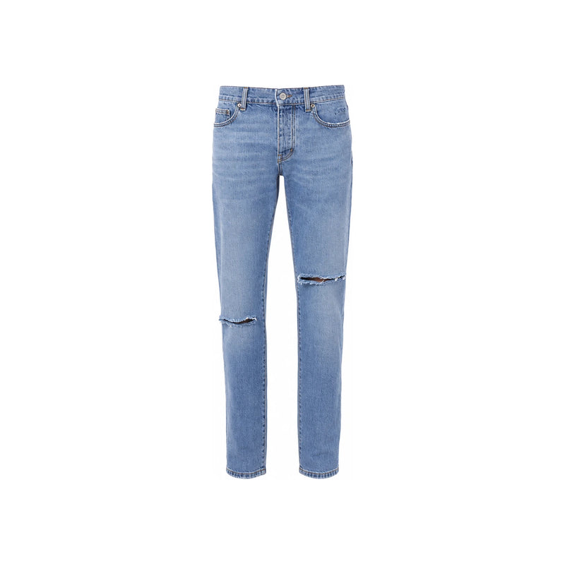 Saint Laurent Men's Slim Distressed Denim Jeans 500723 4061