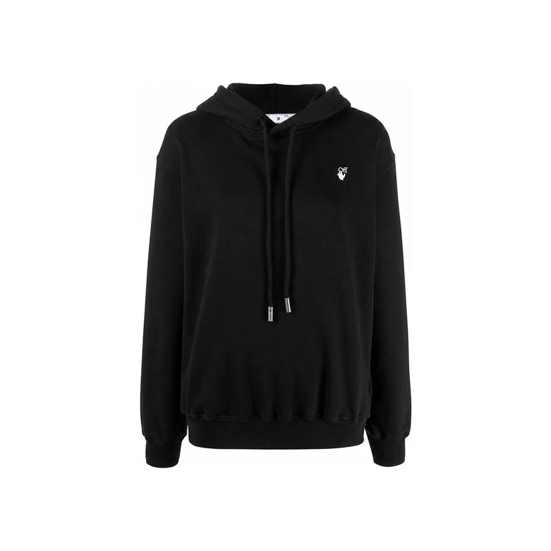 OFF WHITE Floral Arrows Logo Black Hoodie for Women