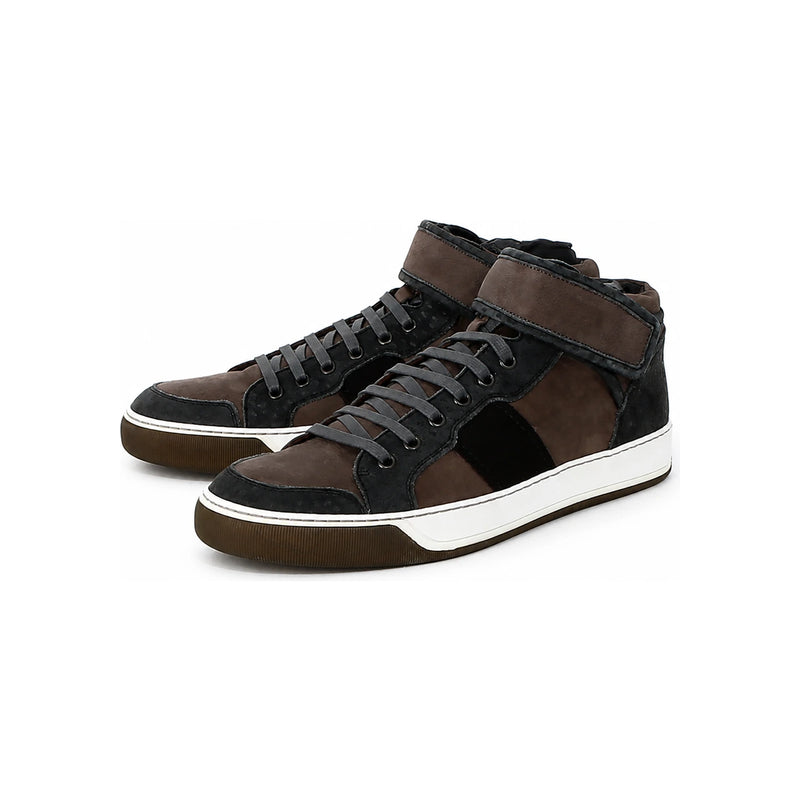 Lanvin Men's Velcro Mid-Top Sneakers AM5PBL2VFO6B1 11