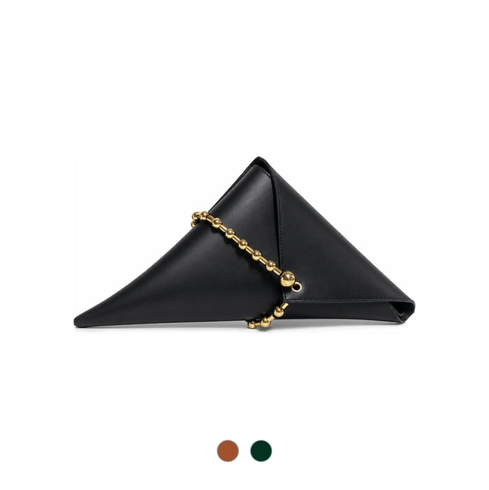 Bottega Veneta Light Calf Leather Triangle Clutch 666699