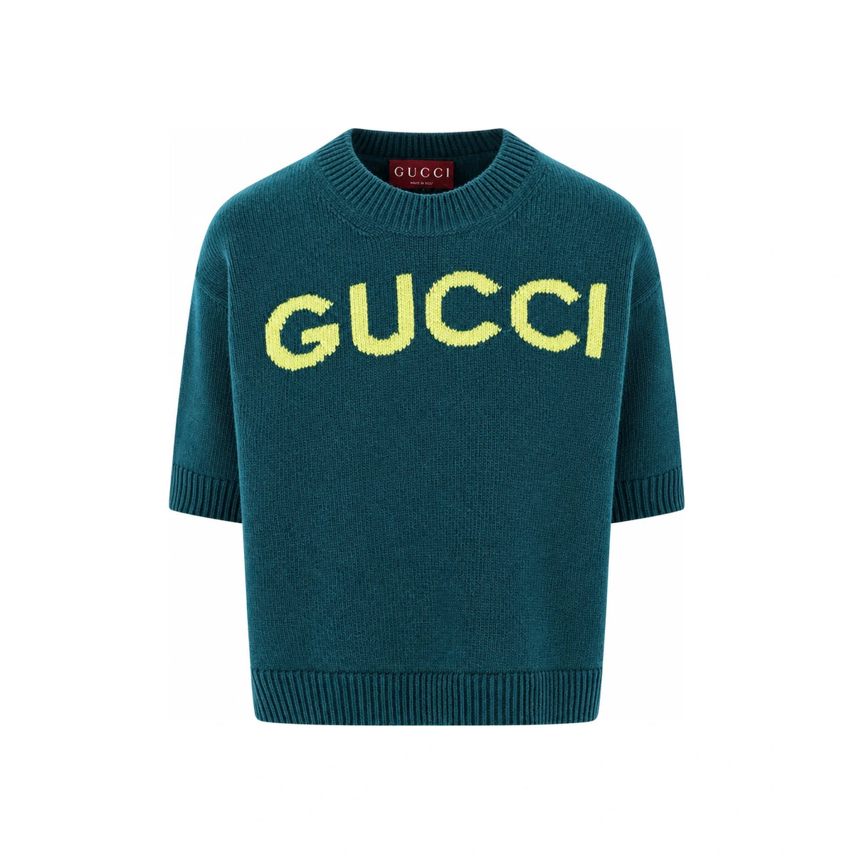 GUCCI Pink Wool Round Neck Knit Sweater
