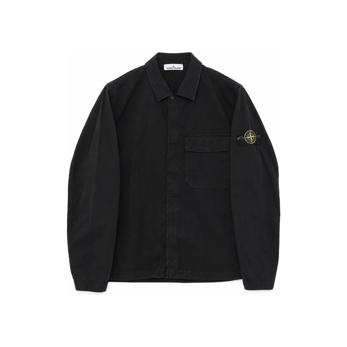 STONE ISLAND Men’s Black Overshirt Jacket with Patch Po L1S151200013 S0A10 V0029