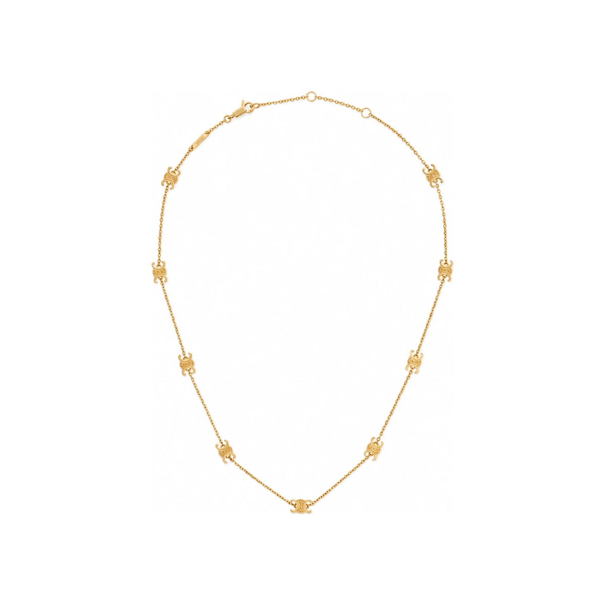 CELINE Mini Triomphe Necklace Gold-Finish Brass Pendant
