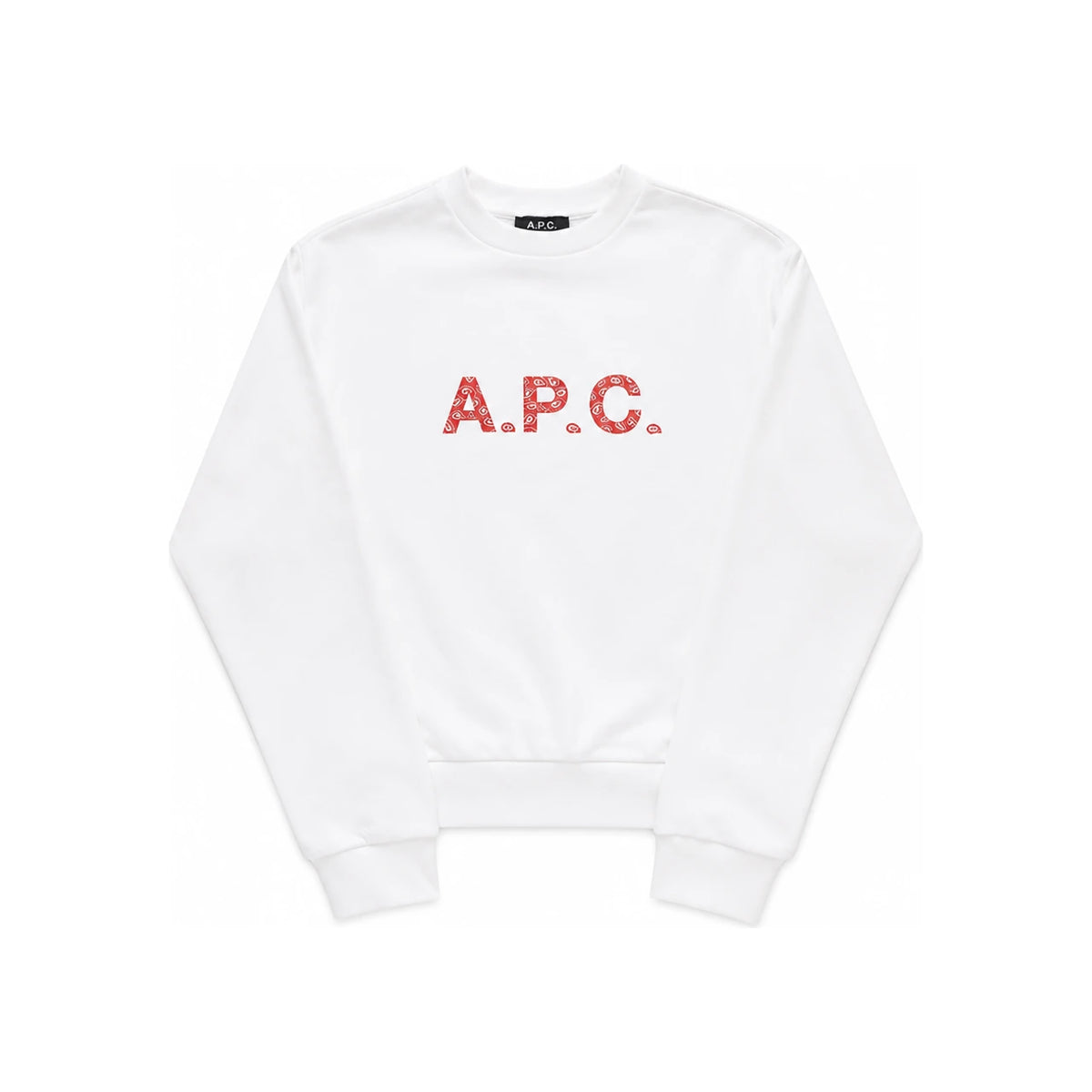 A.P.C. Blanc Rouge Patty Bandana Crewneck Sweatshirt Women