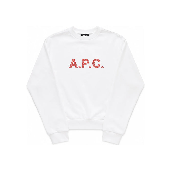 A.P.C. Blanc Rouge Patty Bandana Crewneck Sweatshirt Women