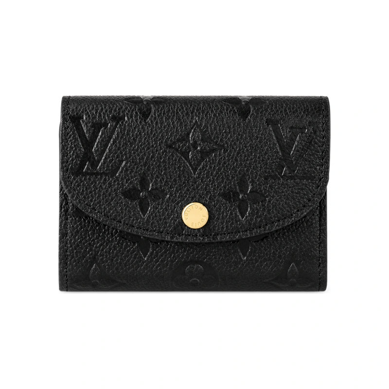 Louis Vuitton Calfskin Rosalie Coin Purse Black Pink Wallet