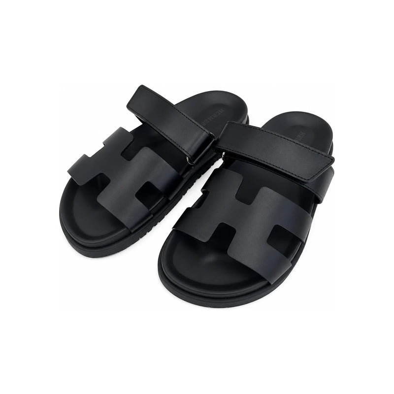 HERMES Black Chypre Women’s Sandals Slippers