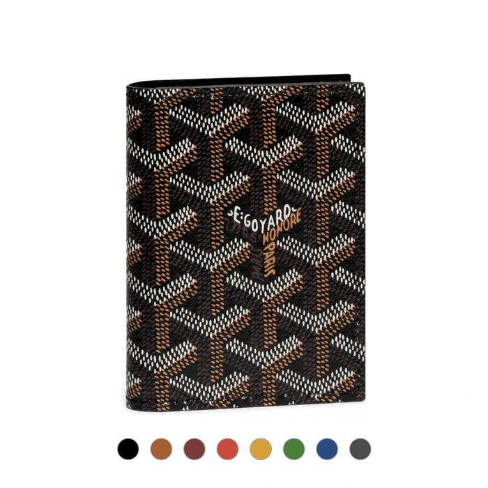 GOYARD Saint Marc Card Holder Wallet Black Leather
