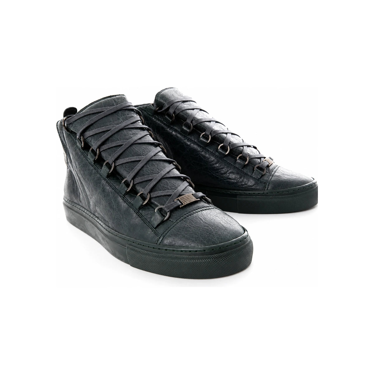 BALENCIAGA Men's Leather Arena High-Top Sneakers 326455 1225