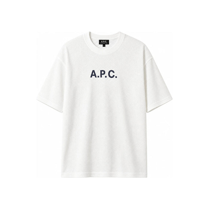 A.P.C. MORAN Logo Print Mesh Short Sleeve T-Shirt