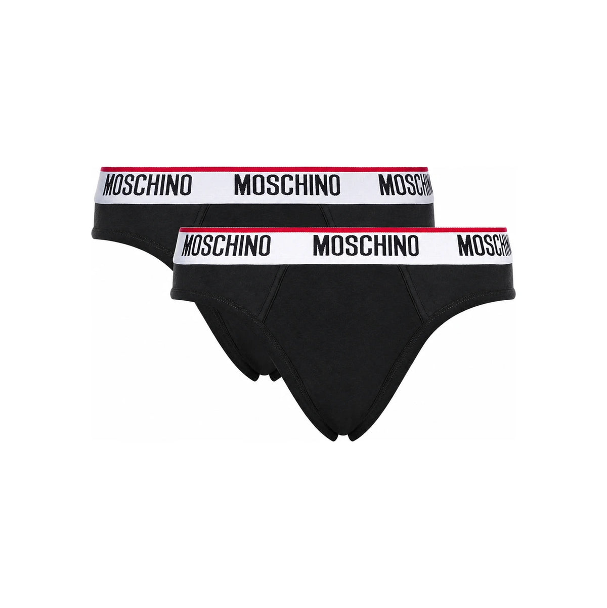Moschino Black Cotton Briefs 2-Pack Men’s Underwear